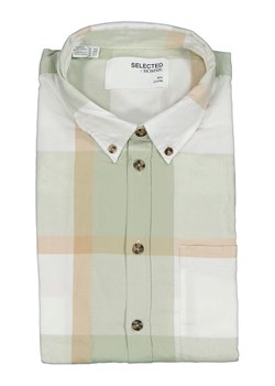 SELECTED HOMME Koszula - Slim fit - w kolorze jasnozielono-białym ze sklepu Limango Polska w kategorii Koszule męskie - zdjęcie 180400395