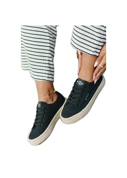Trampki Damskie Z Plecionką Lee Cooper LCW-25-44-3216 Czarne ze sklepu ButyModne.pl w kategorii Espadryle damskie - zdjęcie 180401397