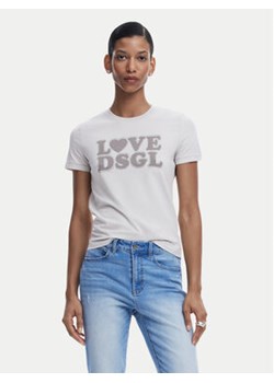 Desigual T-Shirt Love Dsgl 25SWTK10 Szary Regular Fit ze sklepu MODIVO w kategorii Bluzki damskie - zdjęcie 180401735