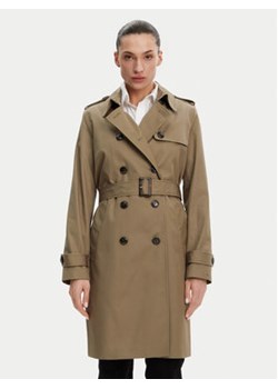 Tommy Hilfiger Trencz WW0WW42133 Khaki Slim Fit ze sklepu MODIVO w kategorii Płaszcze damskie - zdjęcie 180401897