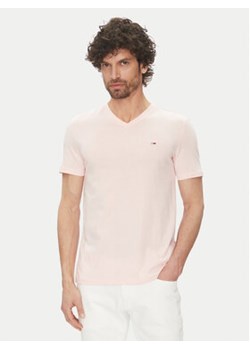 Tommy Jeans T-Shirt Jaspe DM0DM20364 Różowy Slim Fit ze sklepu MODIVO w kategorii T-shirty męskie - zdjęcie 180402388