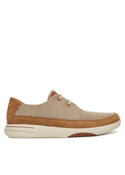 Sneakersy Clarks Easeway Lace 26181369 Beżowy ze sklepu eobuwie.pl w kategorii Buty sportowe męskie - zdjęcie 180402915