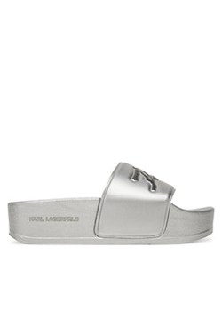 KARL LAGERFELD Klapki Kondo Maxi KL80872 Srebrny ze sklepu MODIVO w kategorii Klapki damskie - zdjęcie 180404168