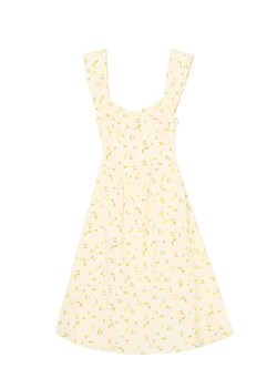 Cropp - Żółta sukienka midi w cytryny - żółty ze sklepu Cropp w kategorii Sukienki - zdjęcie 180404649
