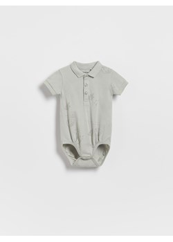 Reserved - Bawełniane body z kołnierzykiem - jasnozielony ze sklepu Reserved w kategorii Odzież dla niemowląt - zdjęcie 180405258