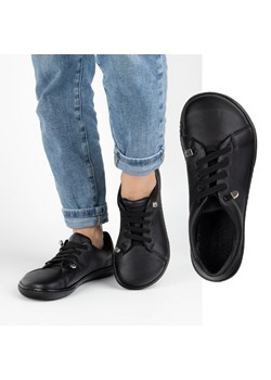 Buty damskie barefoot minimalistyczne skórzane 0771W czarny groszek ze sklepu butyolivier w kategorii Półbuty damskie - zdjęcie 180405845