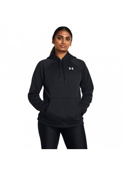 Damska bluza dresowa nierozpinana z kapturem Under Armour UA Armour Fleece Hoodie - czarna ze sklepu Sportstylestory.com w kategorii Bluzy damskie - zdjęcie 180408155