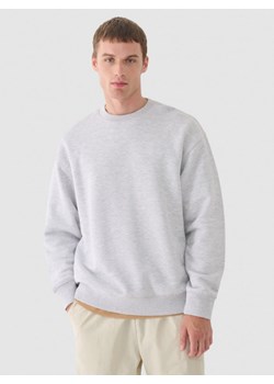 Męska bluza nierozpinana bez kaptura Outhorn OTHWAW24TSWSM1910 - szara ze sklepu Sportstylestory.com w kategorii Bluzy męskie - zdjęcie 180408258