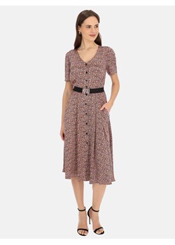 Sukienka midi na guziki w drobne kwiaty L'AF Floris ze sklepu Eye For Fashion w kategorii Sukienki - zdjęcie 180408529