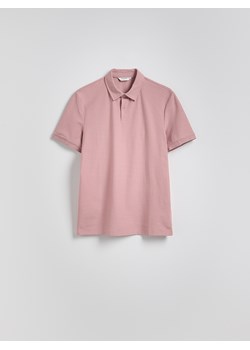 Reserved - Polo z merceryzowanej bawełny - jasnofioletowy ze sklepu Reserved w kategorii T-shirty męskie - zdjęcie 180408926
