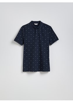 Reserved - Koszulka polo regular fit - granatowy ze sklepu Reserved w kategorii T-shirty męskie - zdjęcie 180410759