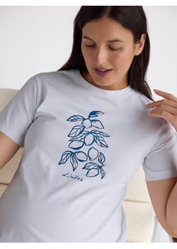 Reserved - Bawełniany t-shirt z nadrukiem - biały ze sklepu Reserved w kategorii T-shirty męskie - zdjęcie 180410796
