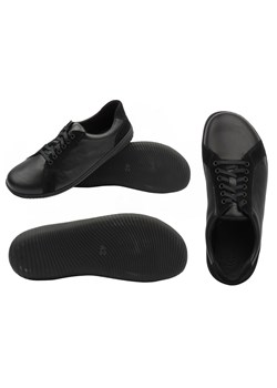 Skórzane półbuty męskie barefoot czarne o podwyższonej tęgości H  Wasak 0741 ze sklepu ulubioneobuwie w kategorii Półbuty męskie - zdjęcie 180410978