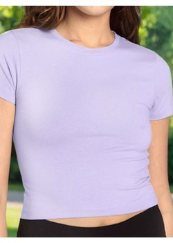Sinsay - Koszulka crop top - fioletowy ze sklepu Sinsay w kategorii Bluzki damskie - zdjęcie 180413597