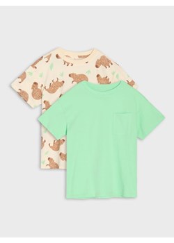 Sinsay - Koszulki 2 pack - kremowy ze sklepu Sinsay w kategorii T-shirty chłopięce - zdjęcie 180413688