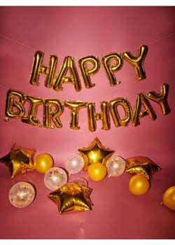Sinsay - Balon urodzinowy "Happy Birthday" - złoty ze sklepu Sinsay w kategorii Akcesoria i przechowywanie - zdjęcie 180413716