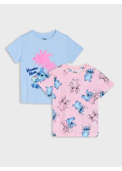 Sinsay - Koszulki 2 pack Stitch - błękitny - id: 496EJ-05X - marki Sinsay - 180413837 Sinsay - Koszulki 2 pack Stitch - błękitny ze sklepu Sinsay w kategorii Bluzki dziewczęce - zdjęcie 180413837
