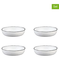 Björn Talerze głębokie (4 szt.) &quot;Pure&quot; w kolorze biało-czarnym - Ø 21,5 cm ze sklepu Limango Polska w kategorii Talerze - zdjęcie 180416109