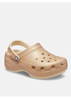 Crocs Chodaki &quot;Classic Platform Glitter&quot; w kolorze beżowym ze sklepu Limango Polska w kategorii Klapki damskie - zdjęcie 180417158