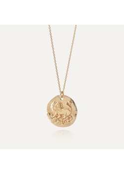 Srebrny naszyjnik znak zodiaku - lew w złotym pokryciu ze sklepu GIORRE w kategorii Naszyjniki - zdjęcie 180417395
