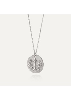 Srebrny naszyjnik znak zodiaku - waga w pokryciu platyną ze sklepu GIORRE w kategorii Naszyjniki - zdjęcie 180417406
