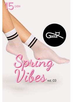 Skarpetki Gatta Spring Vibes 03 15 DEN bianco-nero ze sklepu kontri.pl w kategorii Skarpetki damskie - zdjęcie 180417525