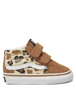 Tenisówki Vans Sk8-Mid Reissue VN000CQ0BF21 Brązowy ze sklepu eobuwie.pl w kategorii Trampki dziecięce - zdjęcie 180419065