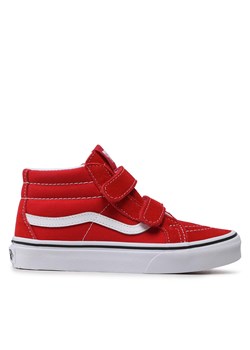 Tenisówki Vans Sk8-Mid Reissu VN00018TH1N1 Czerwony ze sklepu eobuwie.pl w kategorii Trampki dziecięce - zdjęcie 180419166