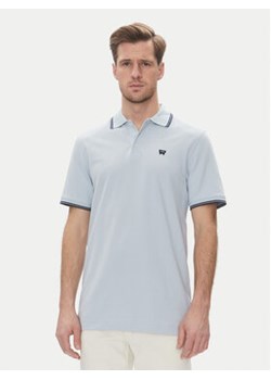 Wrangler Polo 112362830 Błękitny Regular Fit ze sklepu MODIVO w kategorii T-shirty męskie - zdjęcie 180421479