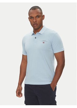 Napapijri Polo Elbas NP0A4GB4 Błękitny Regular Fit ze sklepu MODIVO w kategorii T-shirty męskie - zdjęcie 180423205