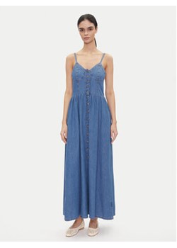 Lee Sukienka jeansowa Corset 112363488 Niebieski Slim Fit ze sklepu MODIVO w kategorii Sukienki - zdjęcie 180425065