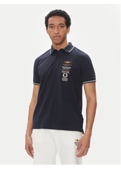 Aeronautica Militare Polo 251PO1853P191 Granatowy Regular Fit ze sklepu MODIVO w kategorii T-shirty męskie - zdjęcie 180425346