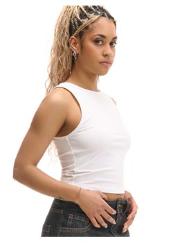 Cropp - Biały tank top - biały ze sklepu Cropp w kategorii Bluzki damskie - zdjęcie 180427415