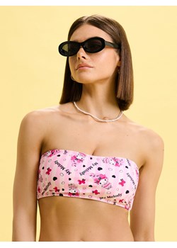 Cropp - Bandażowa góra od bikini My Melody - różowy ze sklepu Cropp w kategorii Stroje kąpielowe - zdjęcie 180427469