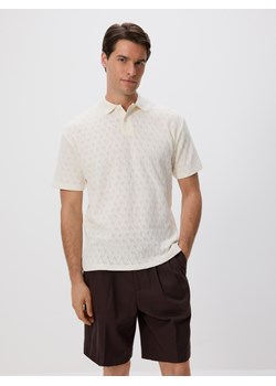 Reserved - Koszulka polo comfort fit - złamana biel ze sklepu Reserved w kategorii T-shirty męskie - zdjęcie 180428098