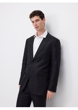 Reserved - Lniana marynarka slim fit - czarny ze sklepu Reserved w kategorii Marynarki męskie - zdjęcie 180428178