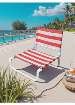 Sinsay - Leżak plażowy w paski - czerwony ze sklepu Sinsay w kategorii Akcesoria plażowe - zdjęcie 180428737