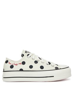 Trampki Converse Chuck Taylor All Star Lift Platform Polka Dots A10689C Beżowy ze sklepu eobuwie.pl w kategorii Trampki damskie - zdjęcie 180428816