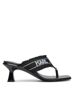 Japonki KARL LAGERFELD Panache II KL30104 Czarny ze sklepu eobuwie.pl w kategorii Klapki damskie - zdjęcie 180428888