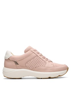 Sneakersy Clarks Tivoli Walk 26181465 Różowy ze sklepu eobuwie.pl w kategorii Buty sportowe damskie - zdjęcie 180428896