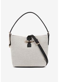 Czarna Torebka z Bawełną Typu Worek z Rączką Gavrisa ze sklepu born2be.pl w kategorii Torby Shopper bag - zdjęcie 180429457