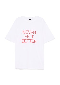 Cropp - Biały T-shirt z napisem - biały ze sklepu Cropp w kategorii T-shirty męskie - zdjęcie 180429879