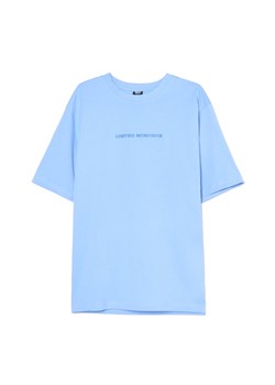 Cropp - Niebieska koszulka z napisem - błękitny ze sklepu Cropp w kategorii T-shirty męskie - zdjęcie 180429948