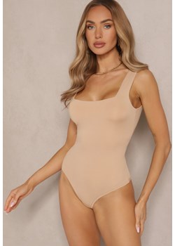 Beżowe Body Euniopis ze sklepu renee.pl w kategorii Body damskie - zdjęcie 180433106