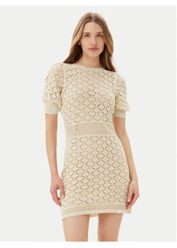 TWINSET Sukienka dzianinowa 251TT3172 Beżowy Regular Fit ze sklepu MODIVO w kategorii Sukienki - zdjęcie 180433696
