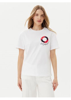 EA7 Emporio Armani T-Shirt 7W000491 AF12957 U0002 Biały Regular Fit ze sklepu MODIVO w kategorii Bluzki damskie - zdjęcie 180434589
