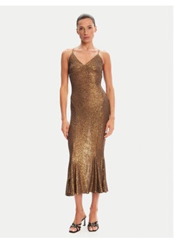 NORMA KAMALI Sukienka koktajlowa ST4243SQ162151 Brązowy Slim Fit ze sklepu MODIVO w kategorii Sukienki - zdjęcie 180434639