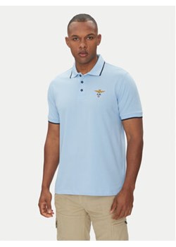 Aeronautica Militare Polo 251PO1308P82 Błękitny Regular Fit ze sklepu MODIVO w kategorii T-shirty męskie - zdjęcie 180435406