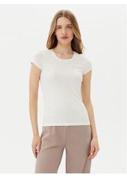 EA7 Emporio Armani T-Shirt 8NTT65 TJDQZ U0005 Biały Regular Fit ze sklepu MODIVO w kategorii Bluzki damskie - zdjęcie 180435765