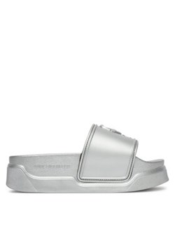 KARL LAGERFELD Klapki Kondominium KL88819 Srebrny - id: 0000305072559 - marki Karl Lagerfeld - 180436055 KARL LAGERFELD Klapki Kondominium KL88819 Srebrny ze sklepu MODIVO w kategorii Klapki damskie - zdjęcie 180436055